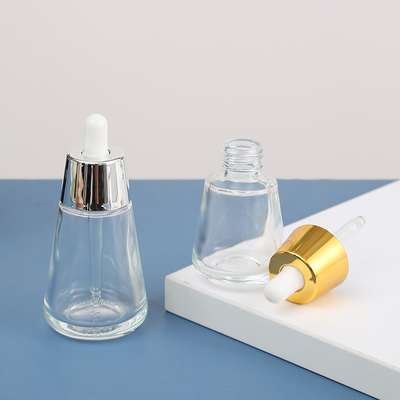 Water Shape 1oz Hair Oil Glass Empty Dropper Bottles Cosmetic Essential Oil Bottle