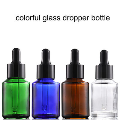 1oz 2oz 15ml 30ml 50ml Amber Empty Angled Shoulder Glass Dropper Essential Oil Bottle Packing Logo Customized Accepted