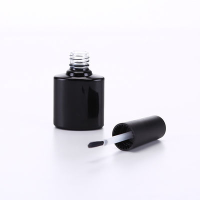 8ml 10ml Matte Black Empty UV Gel Nail Polish Bottle With Cap and Brush for Industrial Cosmetic Custom Unique Oval Shape