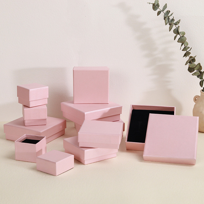 Pink Jewelry Packaging Gift Box Heaven Earth Cover 100 PCS Bracelet Ring Earrings