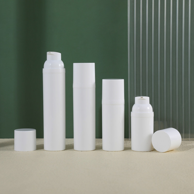 Customized Colors Skincare Airless Lotion Pump Bottle 1oz 2oz 3oz 4oz 5oz 8oz Matte White Airless Frosted for Serum Cream